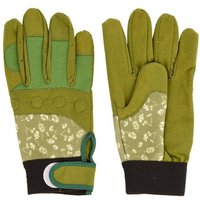 2 Stück Rivanto® Gartenarbeitshandschuhe gemustert S, Bodenhandschuhe für Garten und Beet, Arbeitshandschuhe mit Klettverschluss, atmungsaktiv von Rivanto