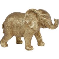 2 Stück Rivanto® Skulptur Elefant für den Indoorbereich 17,5x7x12 cm gold Polystone von Rivanto