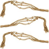 3 Stück Rivanto® Blumenampel Makramee Seil für hängende Töpfe Gesamtlänge 170 cm für Blumenschalen bis 35 cm Durchmesser beige von Rivanto
