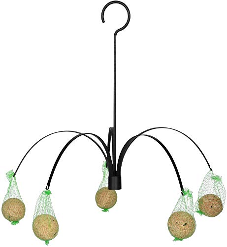 3 Stück Rivanto® Futterpalme für Wildvögel, H 40,8 cm, Drahtstärke ca. 3 cm, hängend, aus Kunststoff, mit Aufhängehaken, attraktive Futterstation von Rivanto