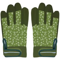 3 Stück Rivanto® Gartenarbeitshandschuhe gemustert Größe M, Bodenhandschuhe für Garten und Beet, Arbeitshandschuhe mit Klettverschluss, atmungsaktiv von Rivanto