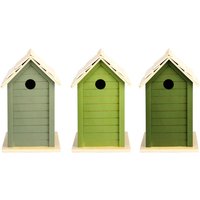 5 Stück Rivanto® Grüntöne Serie Vogelhaus, farbig sortiert, verschiedene Grüntöne, hellgrün/grün/dunkelgrün, Farbwahl nicht möglich von Rivanto