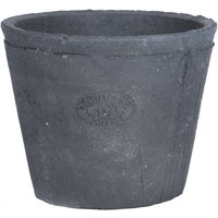 5 Stück Rivanto® Pflanztopf aus Terracotta, rund, Ø 11,4 x 9,3 cm, Blumentopf, Pflanztopf in grau von Rivanto