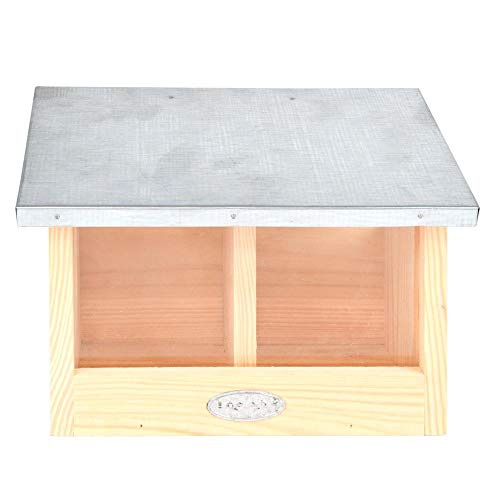 Esschert Design Eichhörnchen Futterhaus doppelt aus, 25,3 x 17,6 x 18,7 cm, Nistkasten, Futterstation mit Zinkdach, witterungsbeständig Esschert Design Eichhörnchen Futterhaus doppelt aus, 25,3 x 17,6 x 18,7 cm, Nistkasten, Futterstation mit Zinkdach, witterungsbeständig von Rivanto