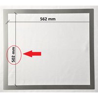 Kochfeld Adapterrahmen aus Edelstahl, 62,2 x 56,2 x 0,1 cm von Rivanto