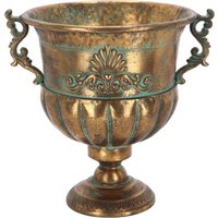 Rivanto® Aged Metal frz. Urne Höhe 33cm Gartendekoration aus Eisen von Rivanto