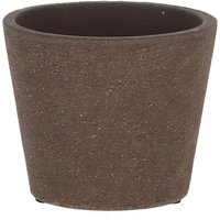 Rivanto® Blumentopf unglasiert braun Ø12cm aus Terracotta, natürlicher Pflanztopf mit Füßchen, klein von Rivanto