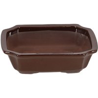 Rivanto® Bonsai Schale rechteckig M aus Terracotta, 26 x 20 x 7,5 cm, Pflanzschale, Blumentopf, Blumenkasten, Braun von Rivanto