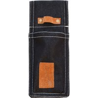 Rivanto® Denim Gartengerätescheide aus Denim (80% Baumwolle/20% Polyester)/Schweineleder, 9,8 x 1,8 x 24,2 cm, von Rivanto