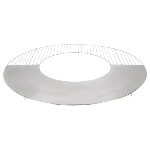 Rivanto® Edelstahl-Grillrost Ø 82,5 cm Grillrost mit Grillplatte für Feuerschale großer Edelstahl Grillrost von Rivanto