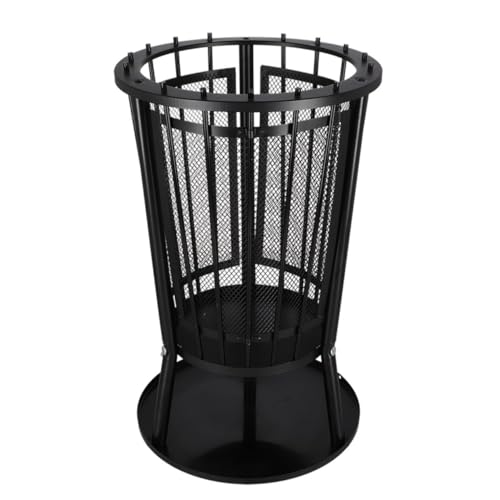 Rivanto® Feuerkorb mit Funkenschutz und Bodenplatte Ø 40 x 64,5 cm zerlegbar Feuerstelle Lagerfeuer von Rivanto