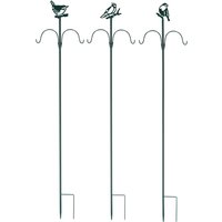Rivanto® Futterstation Vogel Höhe 148 cm, Vogelfutter-Aufhänger, Design sortiert, Eisen Futterstab, Breite ca. 30 cm, grün von Rivanto