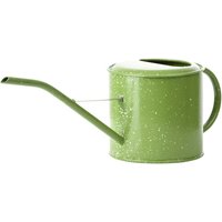 Rivanto® Gießkanne Emaillelook grün, 1350 ml, verzinkter Stahl, Indoor-Gießkanne, L36,5 cm, Ø13,5 cm von Rivanto