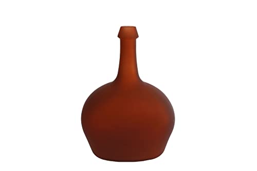 Rivanto® Glas Vase Graffa Victoria Größe S matt Terracotta 19x14x26cm stilvolle Blumenvase Tischdekoration von Rivanto