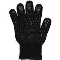 Rivanto® Grill Handschuh mit Silikonbeschichtung UNISEX / UNI-GRÖßE, Polyester/Baumwolle, Länge 28 cm, Backhandschuh, schwarz von Rivanto