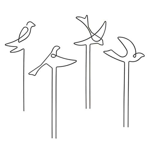 Rivanto® Indoor Pflanzenstütze Vogel aus Eisen, Rankhilfe Design-Sortiert, für Zimmerpflanzen und Blumentöpfe von Rivanto