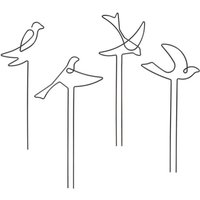 Rivanto® Indoor Pflanzenstütze Vogel aus Eisen, Rankhilfe Design-sortiert, für Zimmerpflanzen und Blumentöpfe von Rivanto