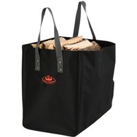 Rivanto® Kaminholz-Tragetasche für Anzündholz, Anzündscheit Tasche, reißfestes Polyester, ca. 37 x 28 x 37 cm, schwarz von Rivanto