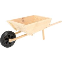 Rivanto® Kinder Schubkarre aus Holz, L95,5 x B32,5 x H28 cm, mit Standfüßen und Gummirand von Rivanto