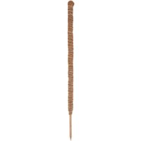 Rivanto® Kokos-Pflanzstab 116,5 cm aus Arjunholz mit Kokosfasermantel, Größe L, Rankhilfe für Blumentöpfe und Beet, Braun von Rivanto