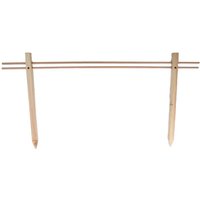 Rivanto® Lange Holz-Pflanzenstützzaun, | Größe L, B 100 x H50 cm, Pflanzenstütze, FSC-Holz, Pflanzen-Rankhilfe für Gemüse, Blumen, Sträuchern von Rivanto