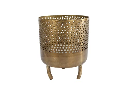 Rivanto® Teelichthalter Luca Teelichtständer im orientalischen Design Farbe Gold Größe 8 x 8 x 10 cm von Rivanto