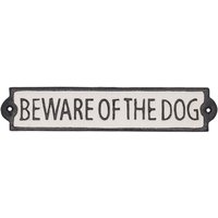 Rivanto® Türschild beware of the dog 21 x 1 x 5 cm Gusseisen Gartentor Schild Vorsicht vor dem Hund von Rivanto