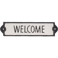 Rivanto® Türschild welcome 21 x 1 x 5 cm Gusseisen Gartentor Schild Willkommen von Rivanto