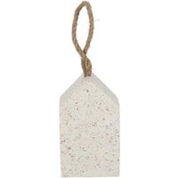 Rivanto® Türstopper Terrazzo Haus 10,1 x 10,2 x 16,8 cm Terrazzo/Jute/Gummi, Weiss von Rivanto