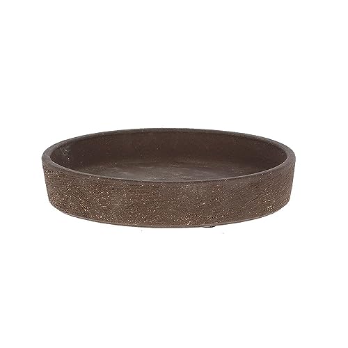 Rivanto® Untersetzer unglasiert braun Ø15cm aus Terracotta, natürlicher Untersetzer mit Füßchen für Pflanztöpfe, für kleine Blumentöpfe von Rivanto