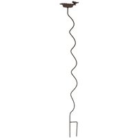 Rivanto® Vogeltränke auf Pflanzenstabspirale 128 cm, Futterschale und Stab aus Gusseisen von Rivanto