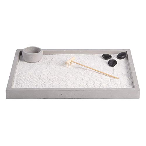 Rivanto® Zen Garten Größe L in Geschenkverpackung, 22 x 30 cm, Meditativ für Wohnzimmer, Büro von Rivanto