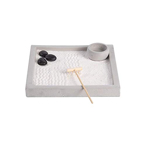 Rivanto® Zen Garten Größe S in Geschenkverpackung, 20 x 20 cm, Meditativ für Wohnzimmer, Büro von Rivanto