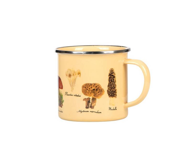 Rivanto Becher, Metall, Emaille, Emaille Becher Pilze Ø10 x Höhe 9 cm Trinkbecher für Camping & Ausflüg von Rivanto