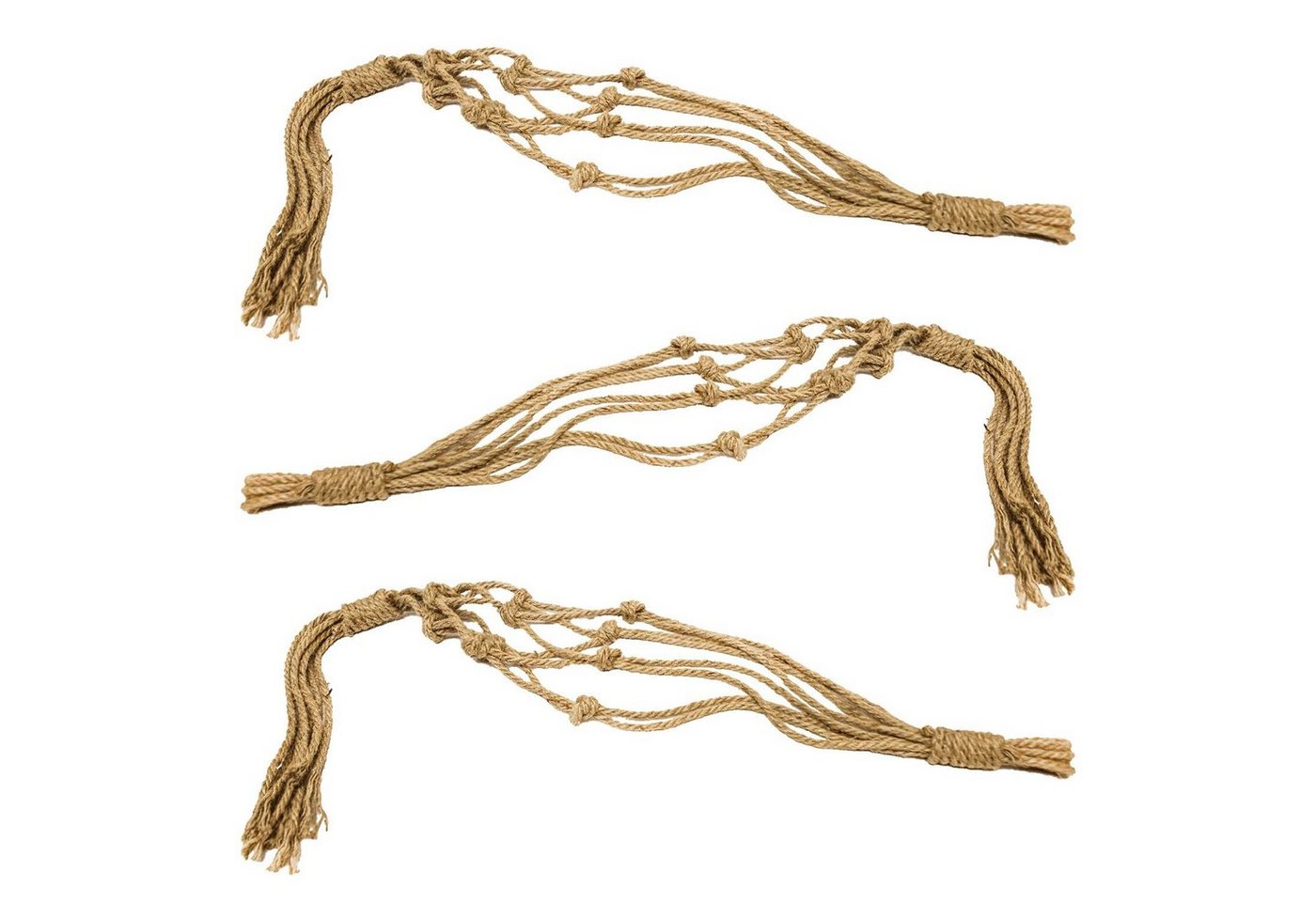 Rivanto Blumenampel (Set, 3 St), Blumenampel Makramee Seil, für hängende Töpfe Gesamtlänge 170 cm von Rivanto