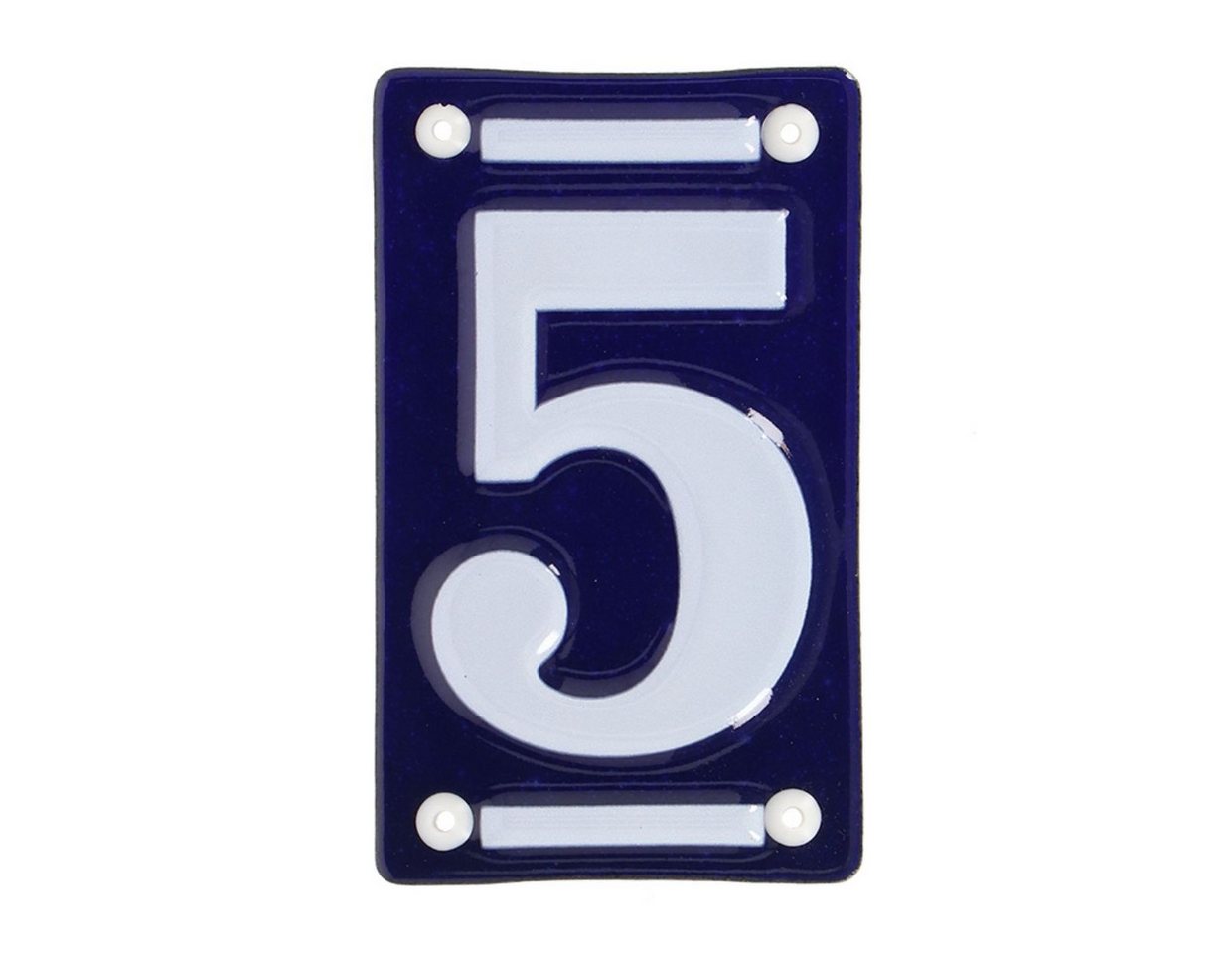 Rivanto Hausnummer, Emaille Hausnummer 5 aus Eisen, 7 x 0,5 x 12 cm Hausschild Rivanto Hausnummer, Emaille Hausnummer 5 aus Eisen, 7 x 0,5 x 12 cm Hausschild von Rivanto