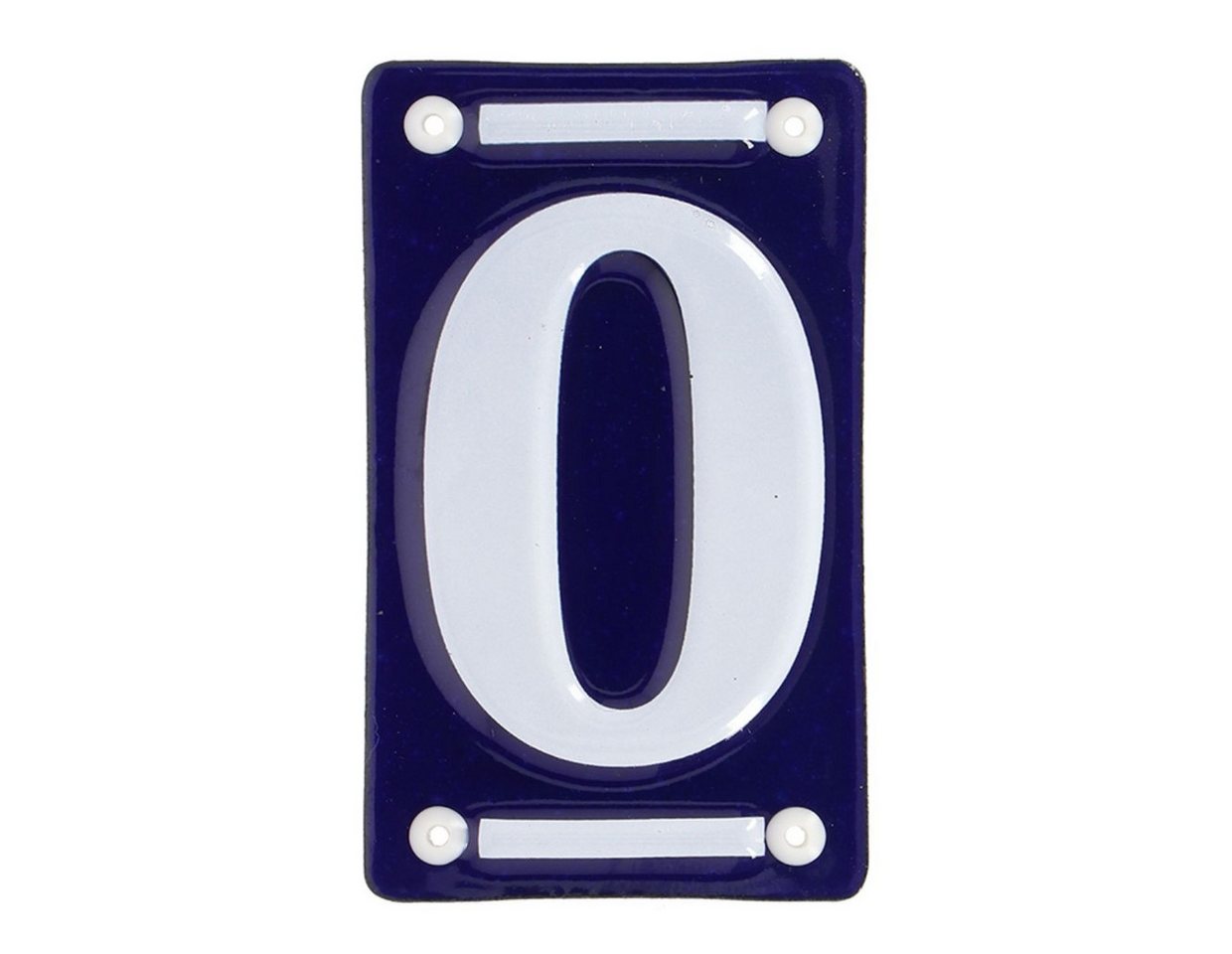 Rivanto Hausnummer, Emaille Hausnummer 0 aus Eisen, 7 x 0,5 x 12 cm Hausschild Rivanto Hausnummer, Emaille Hausnummer 0 aus Eisen, 7 x 0,5 x 12 cm Hausschild von Rivanto
