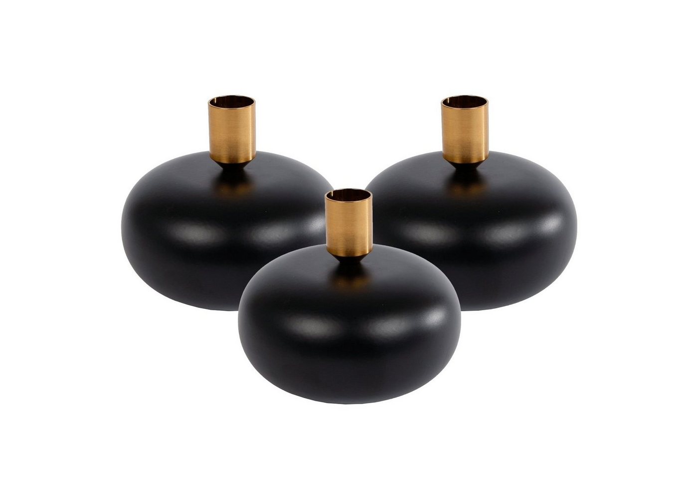 Rivanto Kerzenhalter Maya (Set, 3 St), Kerzenständer "Maya Kugel“, Metall-Kerzenständer für Kerzen Ø 2.1 cm von Rivanto