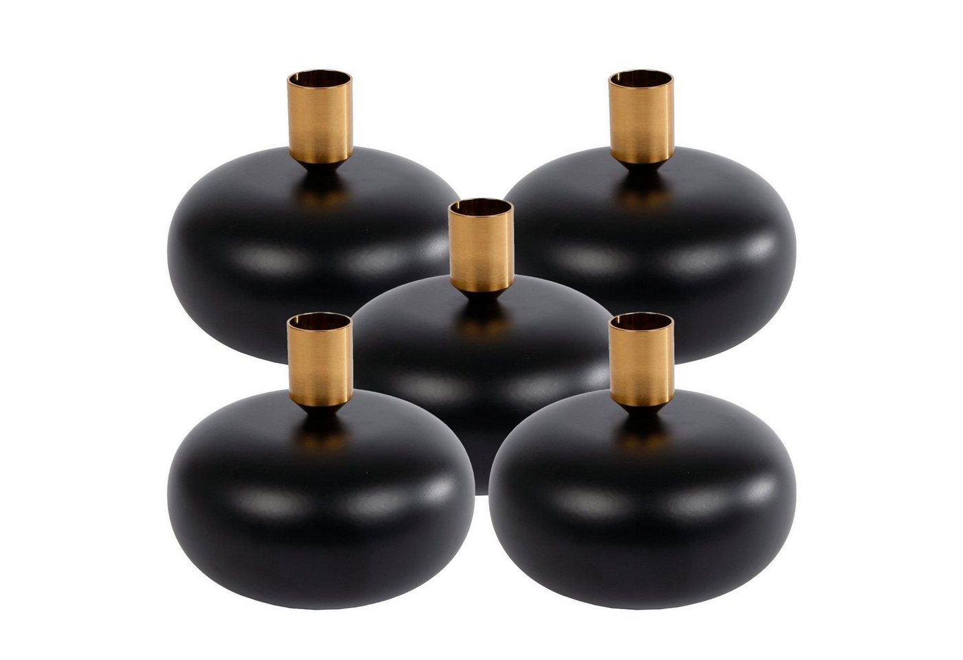 Rivanto Kerzenhalter Maya (Set, 5 St), Kerzenständer "Maya Kugel“, Metall-Kerzenständer für Kerzen Ø 2.1 cm von Rivanto