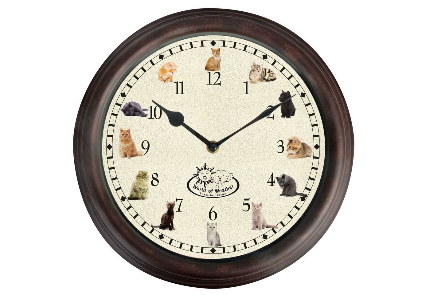 Rivanto Wanduhr (Uhr mit Katzengeräuchenn, Durchmesser 30 cm) von Rivanto