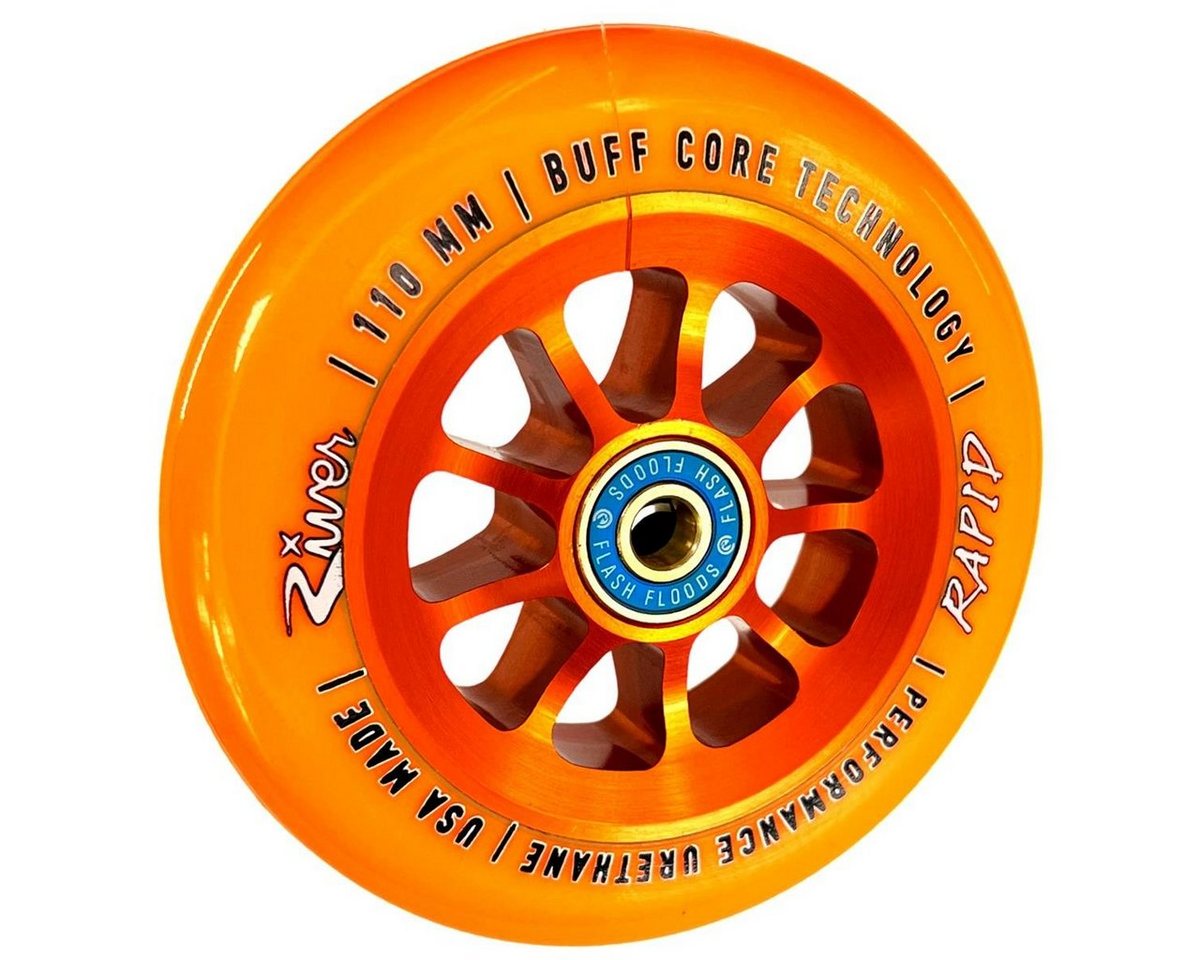 River Stuntscooter River Rapid 110mm Stunt-Scooter Rolle Sunset Orange von River