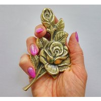 Grabschmuck Messing Rose 13 cm Grabstein Gedenkstätte Dekor Verzierung Mensch Stein Blume Für Mama von RiverOfStone