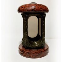 Grabsteindekor Granit-Kerzenhalter Zum Sitzen Neben Grabsteinen Grabdekoration Kerzenleuchter Bestattungsurnenmarker Trauergeschenk Gedenkgarten von RiverOfStone