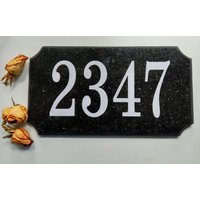 Moderne Hausnummern Benutzerdefinierte Hausschild Hausnummer Plakette Adressschild Plaques Personalisierte Hauseinweihungsgeschenk Türnamensplakette von RiverOfStone