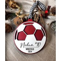 Personalisierte Fußball Ornamente, Personalisierbare Geschenk Für Die Fußballmannschaft, Trainer von RiverWoodSigns