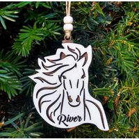 Pferde Ornament, Pferd Geschenk, Reiter Personalisierte Pferdemädchen Geschenk von RiverWoodSigns