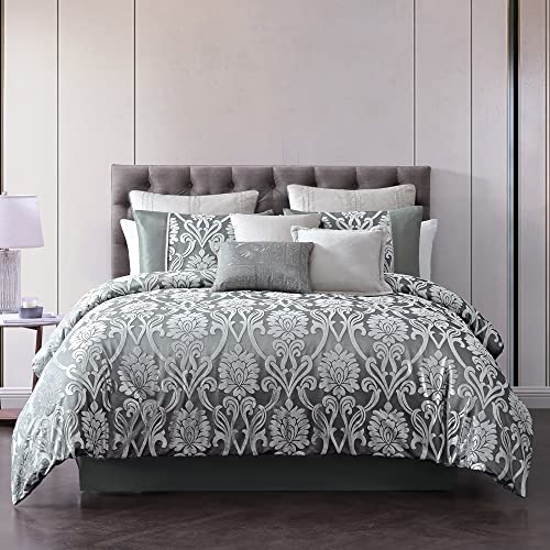 Riverbrook Home 100% Polyester Bettdecken-Set, King Size, Dupre - Grau, 10-teiliges Set von Riverbrook Home