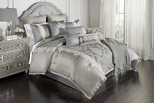 Riverbrook Home Elegant Collection Bettdecken-Set, Polyester, Kacee-Platin, King, 12 von Riverbrook Home
