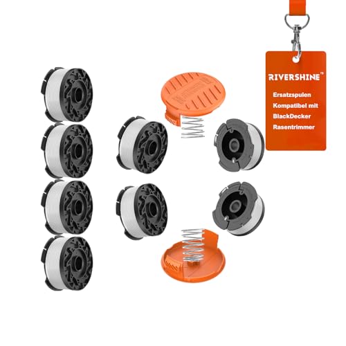 RIVERSHINE A6481 Ersatzfadenspule, Kompatibel mit Black und Decker Rasentrimmer, 30 ft. 0.065 in. Spule für Automatischen Vorschub, Kompatibel mit Black+Decker Rasentrimmer von Rivershine