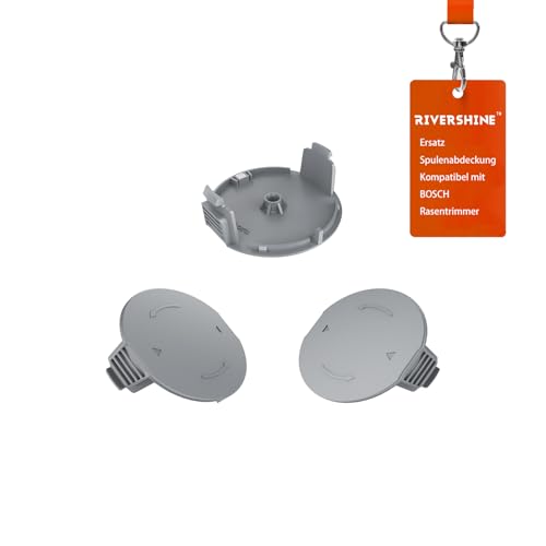Rivershine 3 Stück 1600A01R5J Rasentrimmer Spulenabdeckung, Kompatibel mit Bosch UniversalGrassCut 18/18-26/18-260 Rasentrimmer(3 Spulenabdeckung) von Rivershine